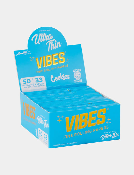 VIBES x COOKIES - King Size Slim Blue Rolling Paper