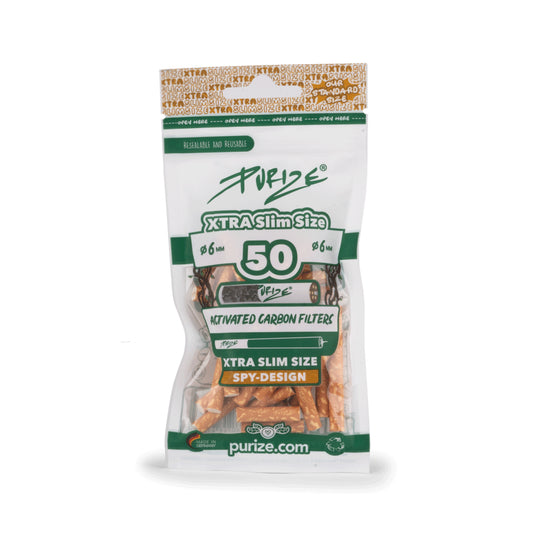 PURIZE® - Aktivkohlefilter XTRA Slim Size - 50er Pack