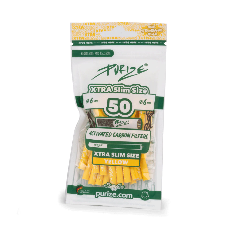 PURIZE® - Aktivkohlefilter XTRA Slim Size - 50er Pack