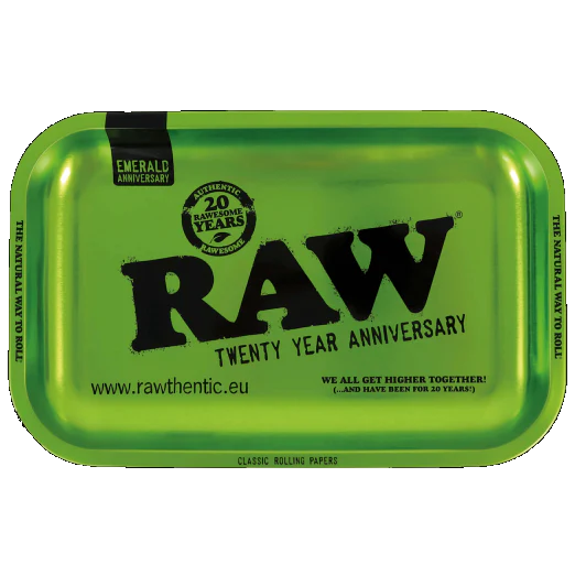 RAW - EMERALD GREEN METAL ROLLING TRAY 20TH