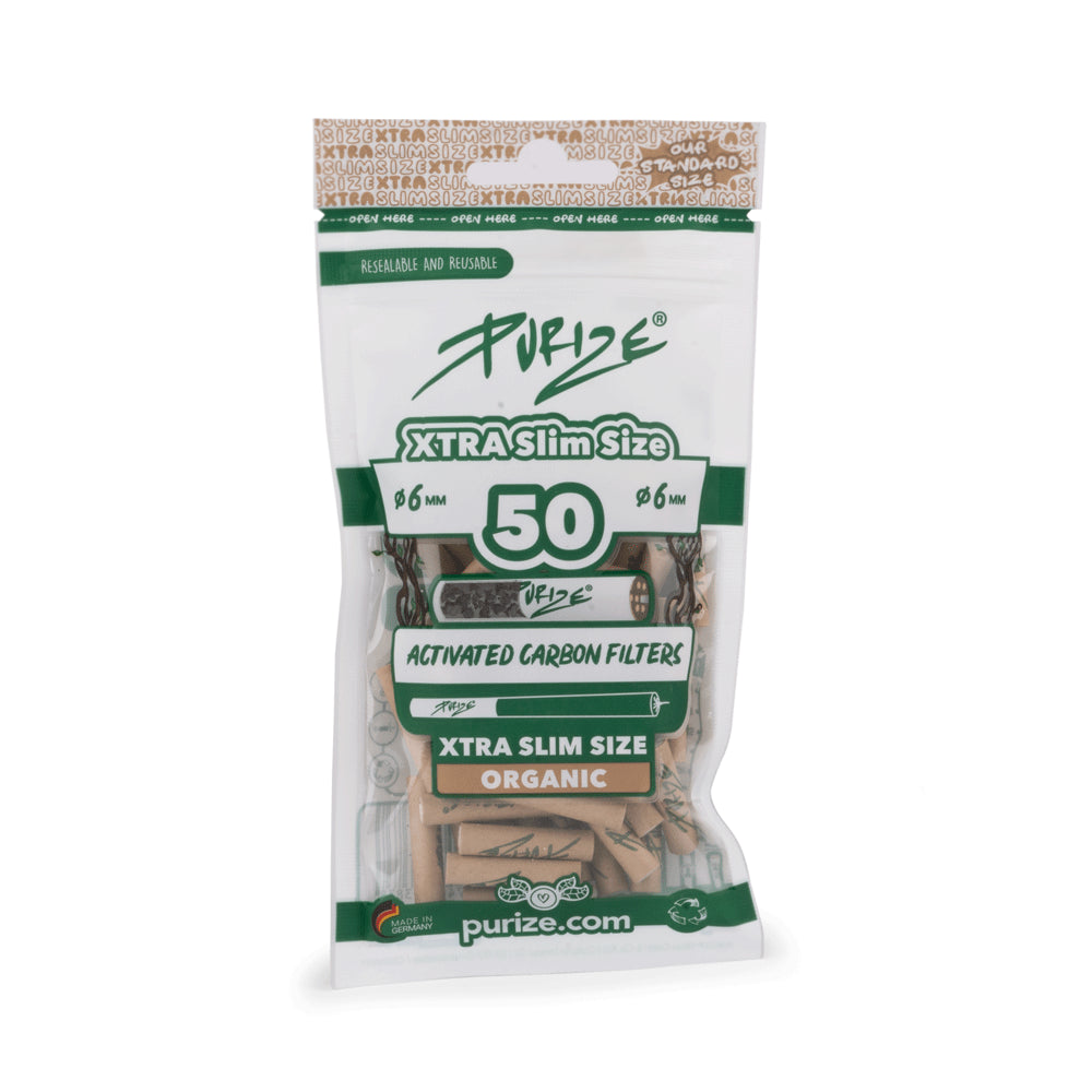 PURIZE® - Aktivkohlefilter XTRA Slim Size - 50er Pack
