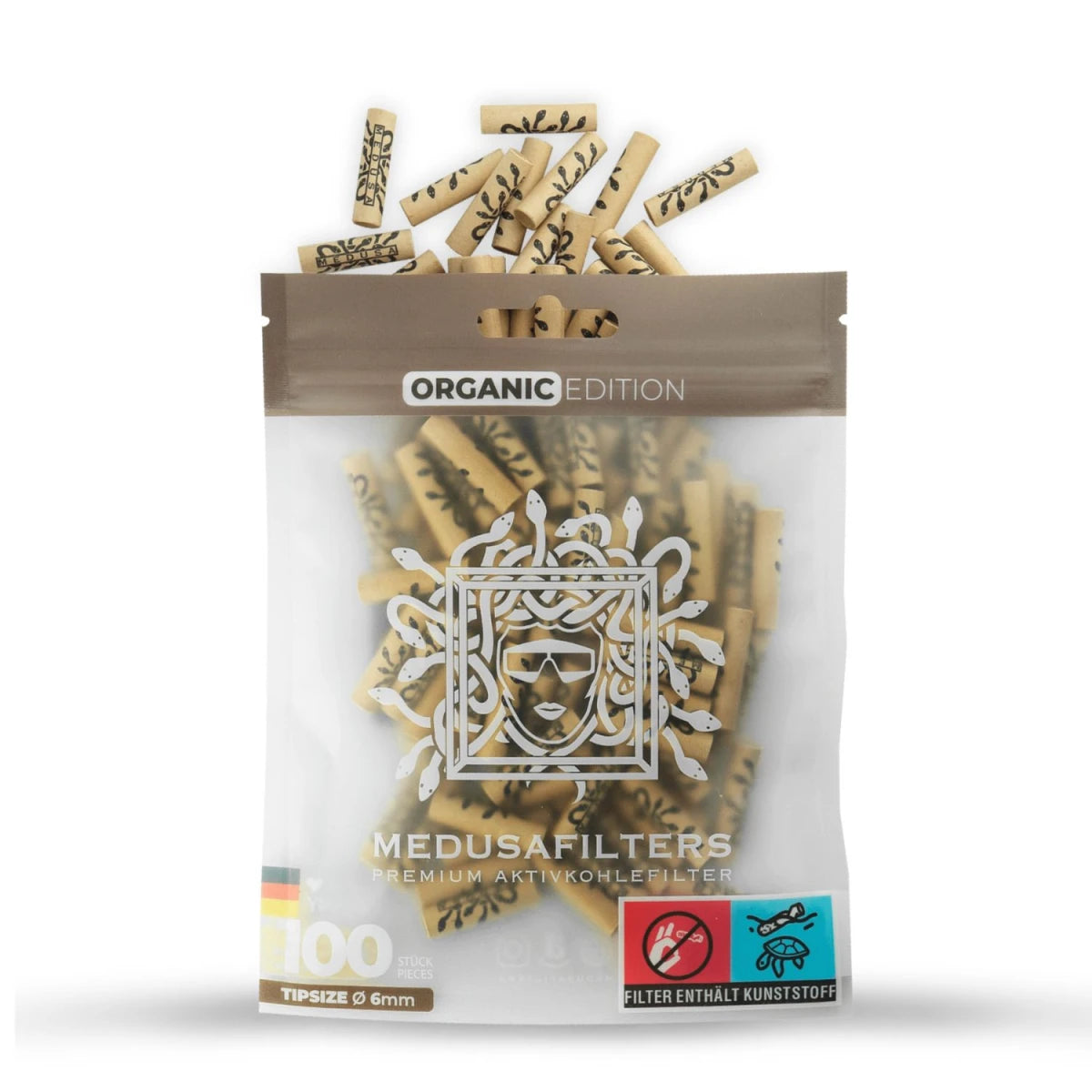 Medusafilters - Aktivkohlefilter 6mm (100 Stück) - verschiedene Farben